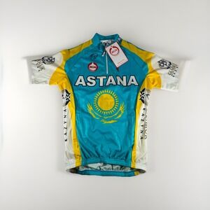 NWT MOA Astana Pro Cycling Team Jersey Men's Full Zip‎ Kazakhstan Flag Bike Sz 2